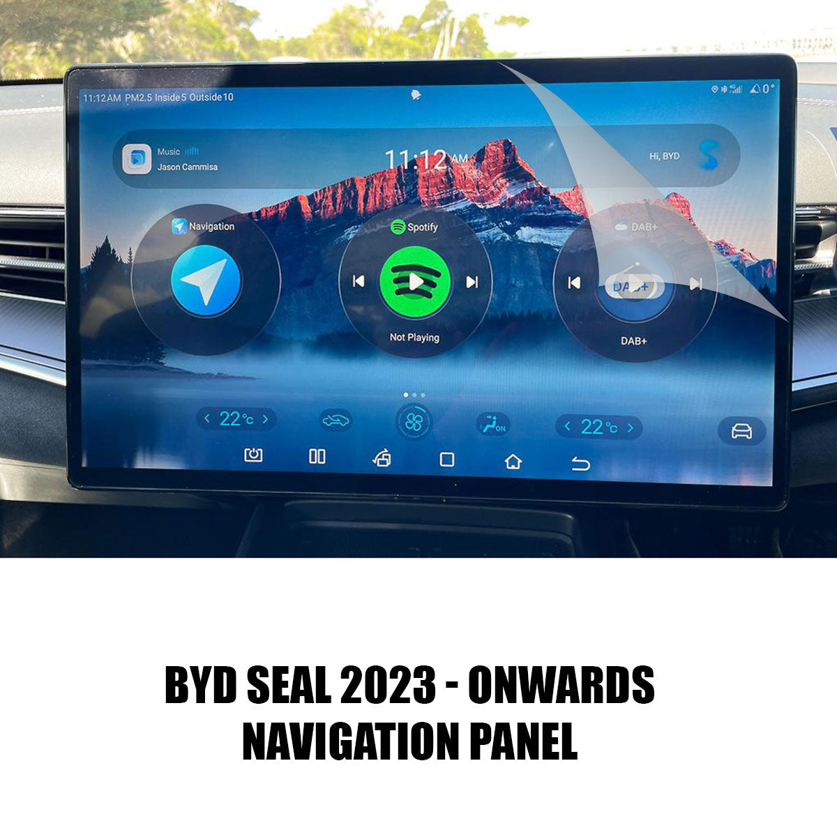 BYD Seal 2023 2024 2025 Clear HD Hydrogel Screen Protector for Dash Screen & Centre Console – High Definition Anti Scratch Self Healing