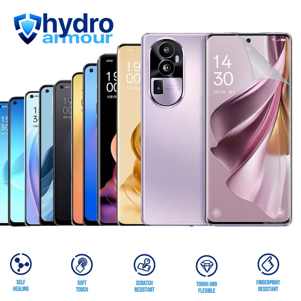 Heavy Duty Clear HD Hydrogel Screen Protector | Anti-Scratch for Oppo Reno 13 12 11 10 8 Pro Lite