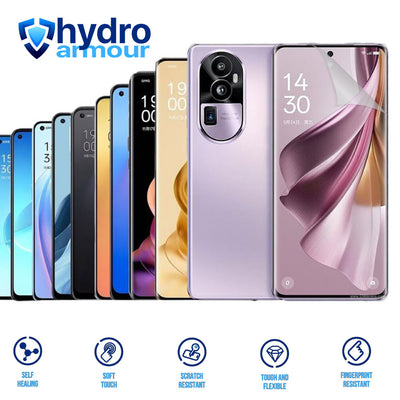 High Definition Clear HYDROGEL Screen Protector Oppo Reno 13 12 11 10 8 Pro Lite