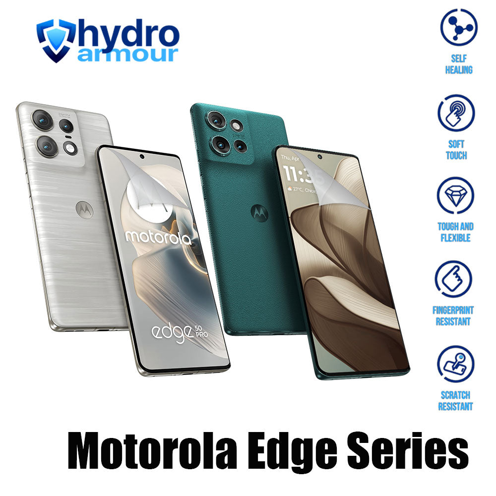 Clear HD Hydrogel Screen Protector | Anti-Scratch Protection for Motorola Edge 50 40 30 20 Pro Ultra Neo Fusion