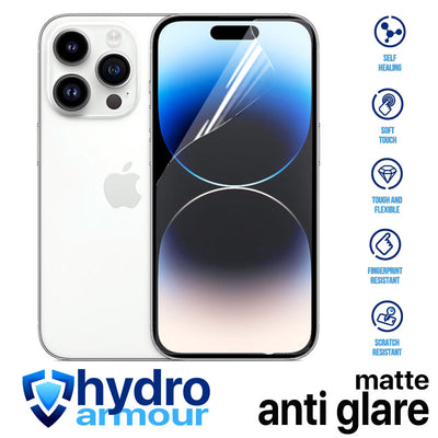 iPhone 17 16 15 14 13 12 11 Matte Anti Glare Hydrogel Screen Protector – Clear HD Self Healing, Anti Scratch, Easy Install