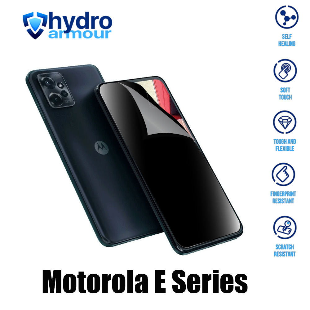 Privacy Matte HD Anti-Glare Hydrogel Screen Protector | Anti-Spy for Motorola E13 E14 E22i