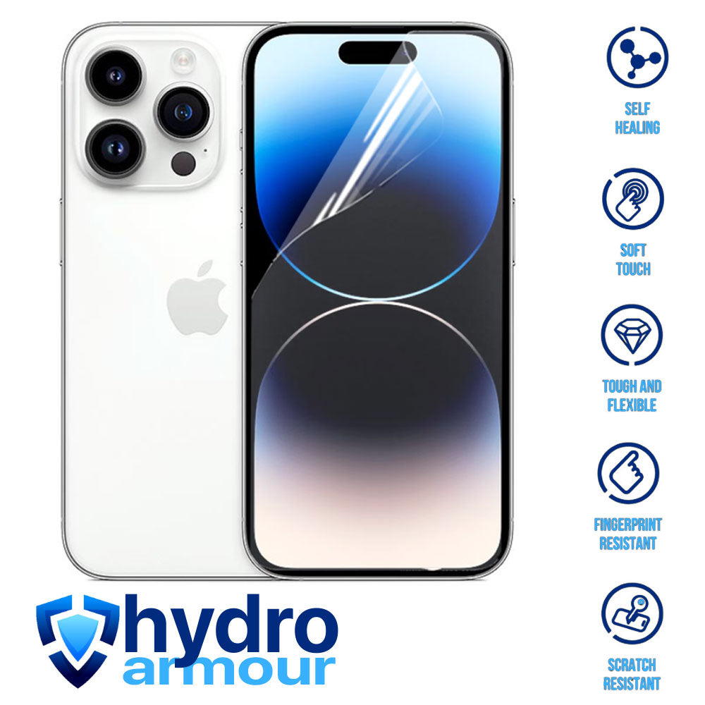 Heavy Duty Clear HD Hydrogel Screen Protector | Anti-Scratch for iPhone 16 15 14 13 12 11 X 8 7 6 5 4 3