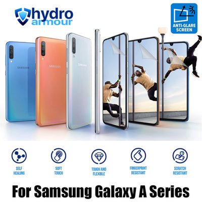 Samsung Galaxy A55 A35 A25 A15 A05 A05s Matte Anti Glare Hydrogel Screen Protector – HD Clarity, Self Healing, Anti Scratch