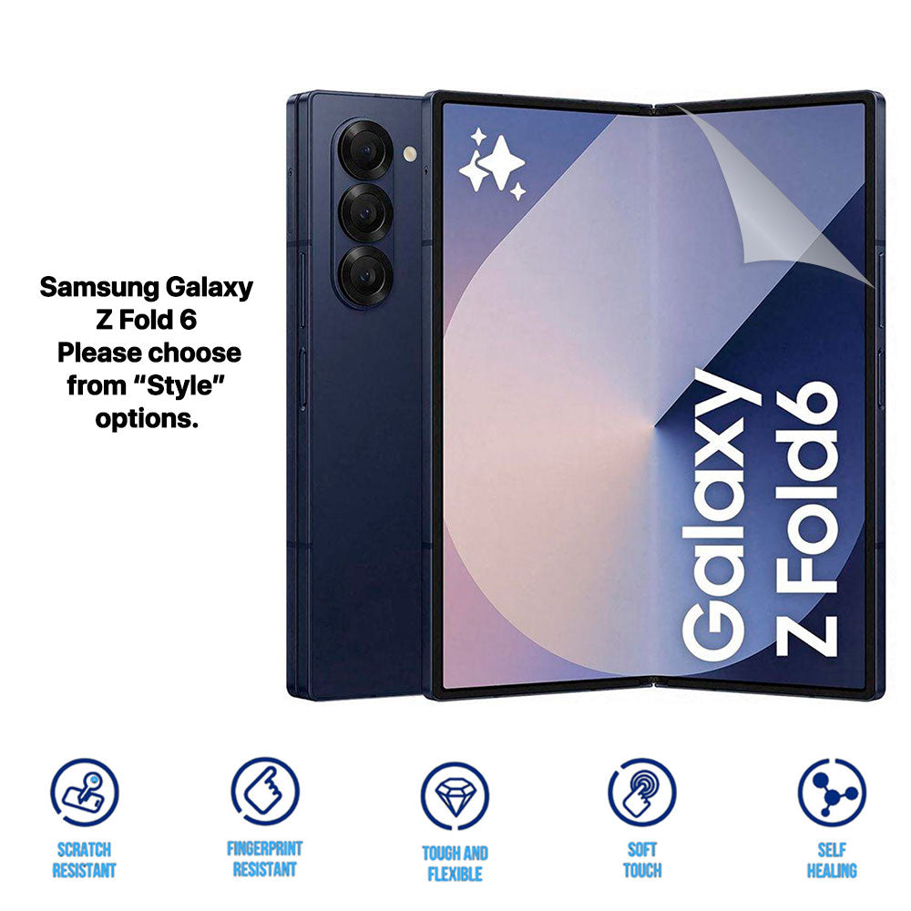 Heavy Duty Clear HD Hydrogel Screen Protector Anti-Scratch Samsung Galaxy Z Fold 7 6 5 4 3 2