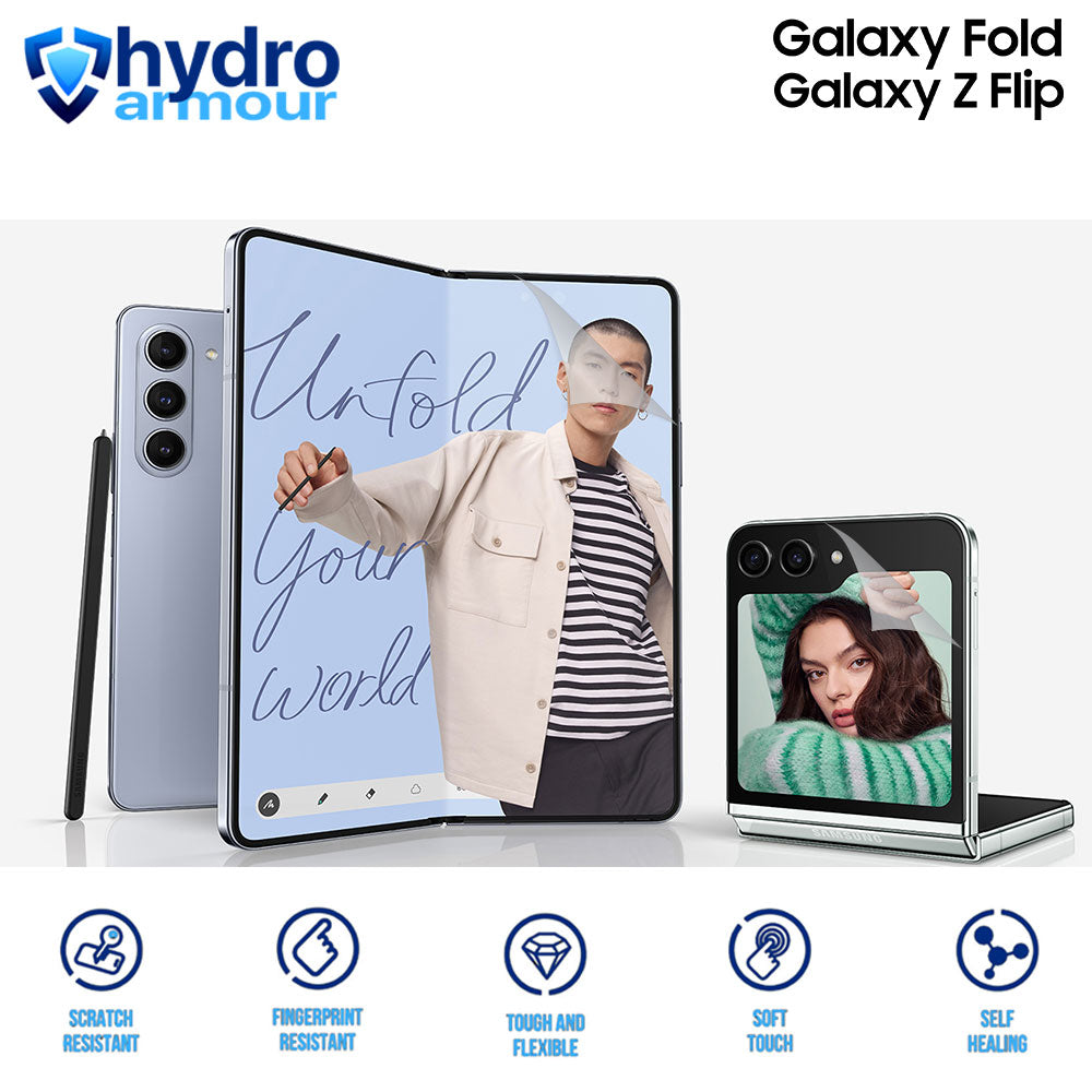 Heavy Duty Clear HD Hydrogel Screen Protector | Anti-Scratch for Samsung Galaxy Z Fold 6 5 4 3 2