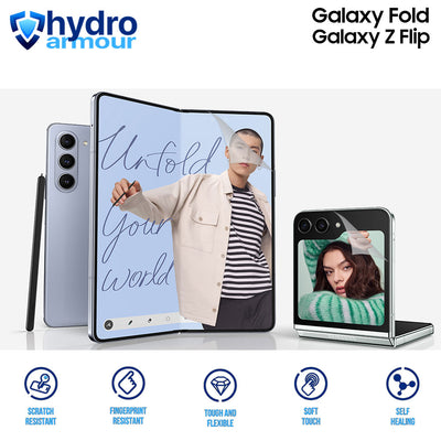 Clear HD Hydrogel Screen Protector Anti-Scratch Protection for Samsung Galaxy Z Fold 7 6 5 4 3 2