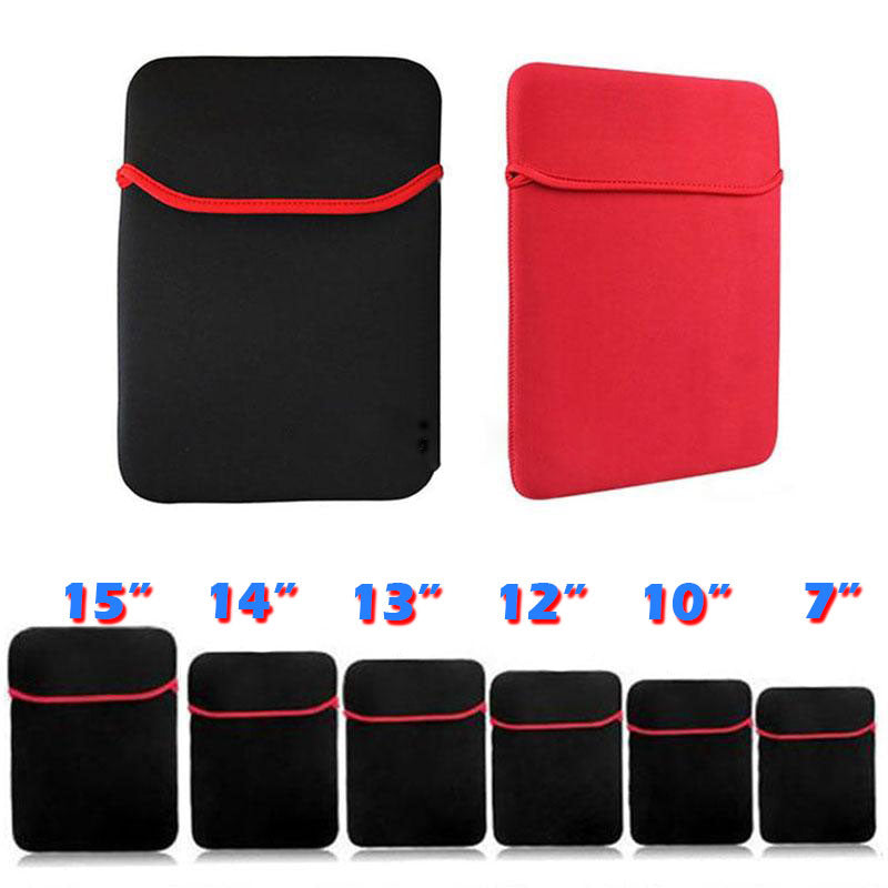 7 10 12 13 14 15 inch Laptop Notebook Macbook iPad Mini Sleeve Black Red