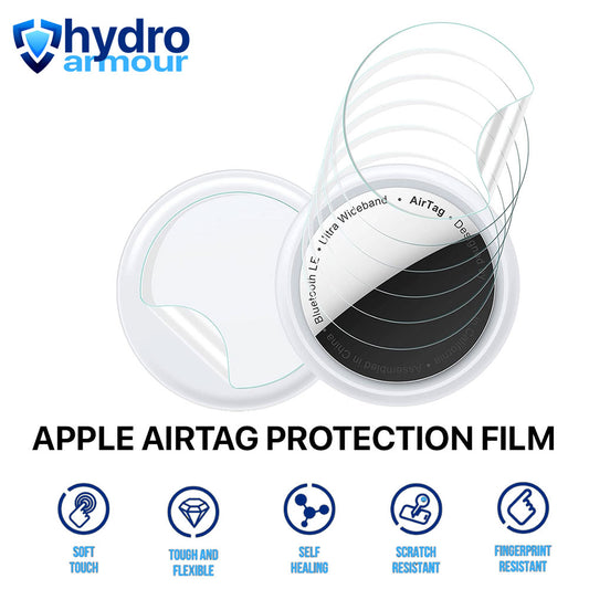 8 10 Pack Hydrogel Clear Protection Film Protector for Apple Airtag Front and Back