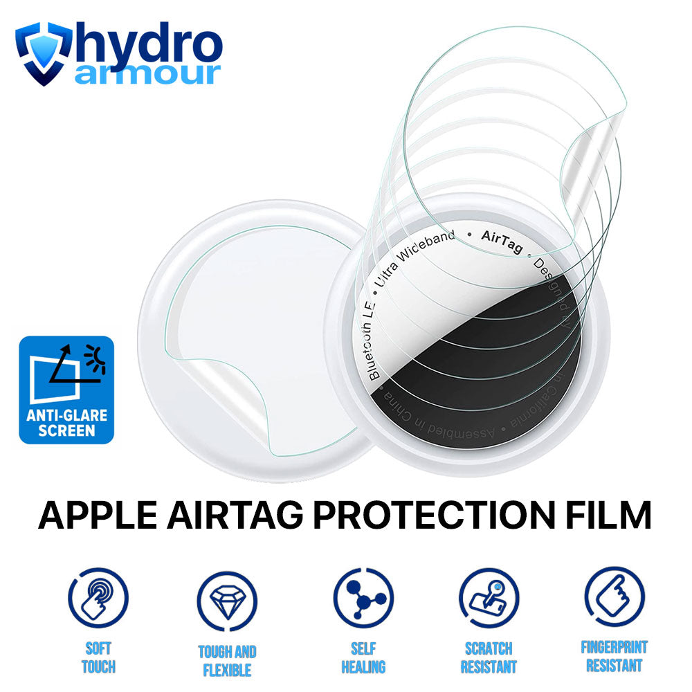 8 10 Pack Hydrogel Matte Anti Glare Protection Film Protector for Apple Airtag Front and Back