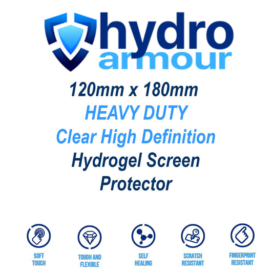 120mm x 180mm Custom Cut HEAVY DUTY High Definition Clear Hydrogel Screen Protector Film