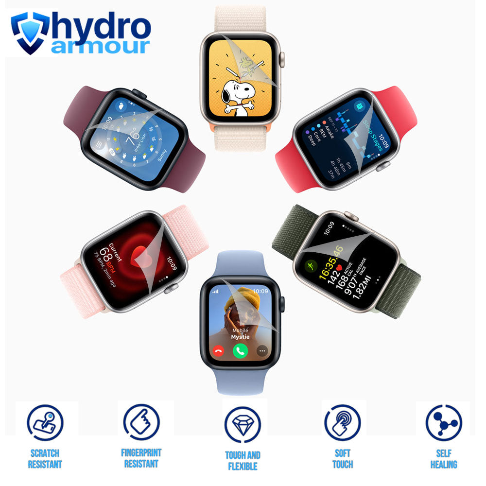 3 Pack Matte Anti Glare Hydrogel Screen Protector for Apple Watch Ultra SE 9 8 7 6 5 4 3 2 1