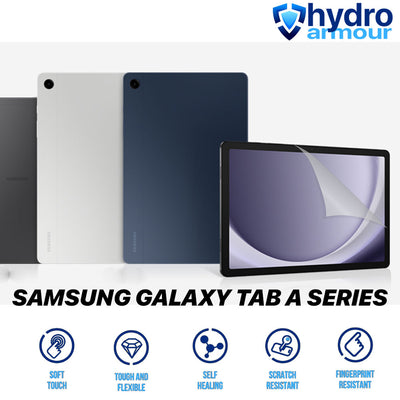 Samsung Galaxy Tab A11+ A11 A10+ A10 A9+ A9 A8 A7 Lite Clear HD Hydrogel Screen Protector – High Definition Self Healing, Anti Scratch