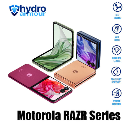 Heavy Duty Clear HD Hydrogel Screen Protector for Motorola Razr 60 Ultra 50 40 Ultra