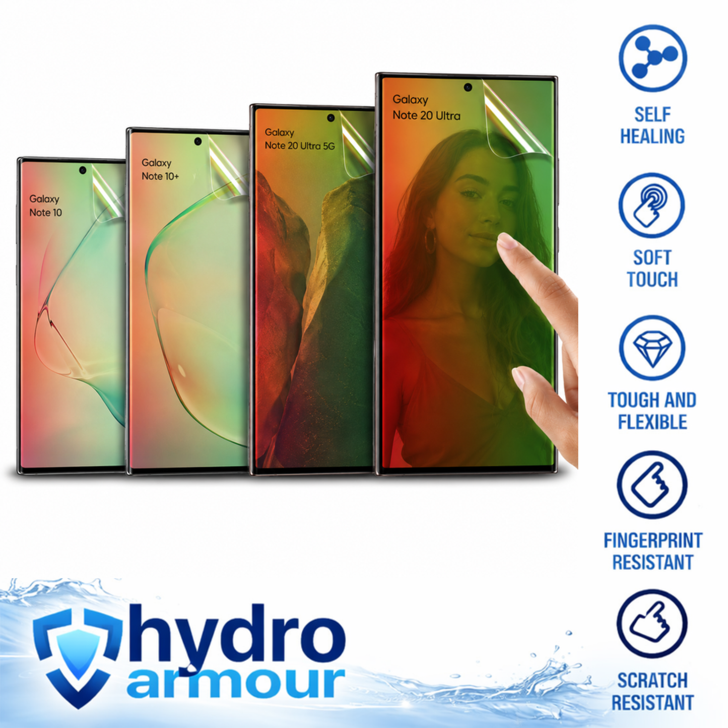 Hydro Armour Screen Protector (Samsung Galaxy Note Series) (Mirror HD) Australia