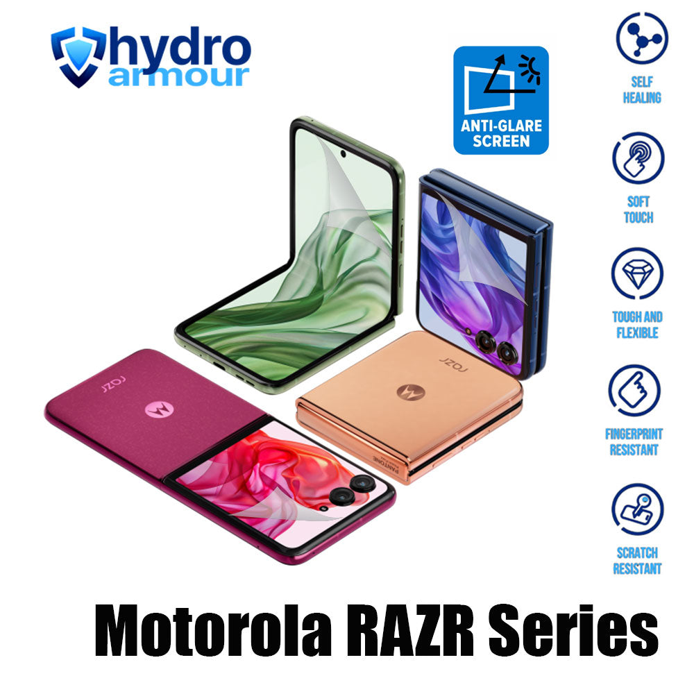 Heavy Duty Clear HD Hydrogel Screen Protector | Anti-Scratch for Motorola Razr Ultra 50 40 Ultra
