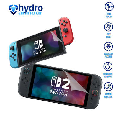 Nintendo Switch OLED Lite Clear HD Hydrogel Screen Protector – High Definition Self Healing, Anti Scratch, Easy Install
