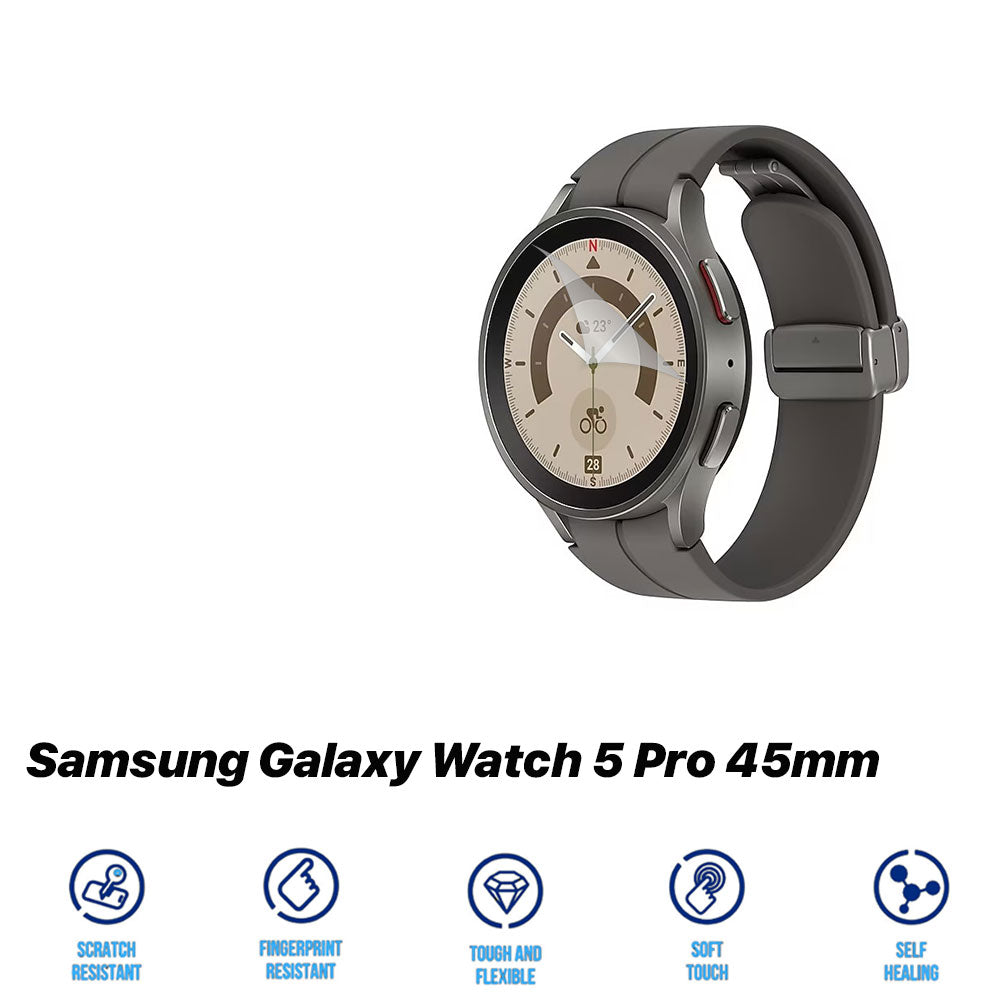 3 Pack High Definition Clear Hydrogel Screen Protector for Samsung Galaxy Watch 4 5 6 7 Ultra
