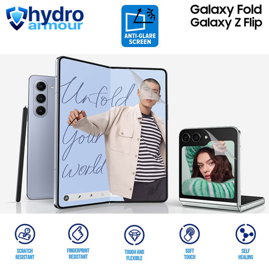 Heavy Duty Matte Anti-Glare Hydrogel Screen Protector | HD for Samsung Galaxy Z Flip 6 5 4 3 2