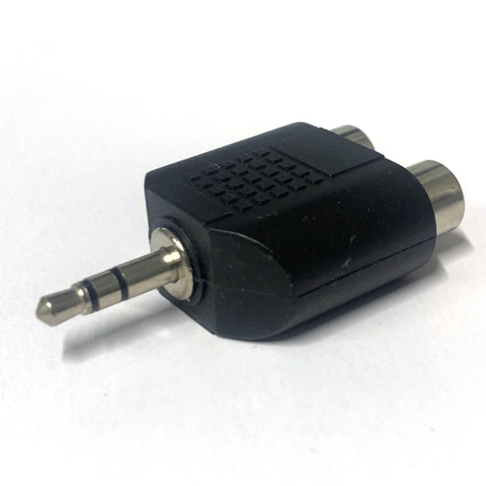 3.5 mm Stereo Male to 2 RCA Female Adapter Converter Y Splitter