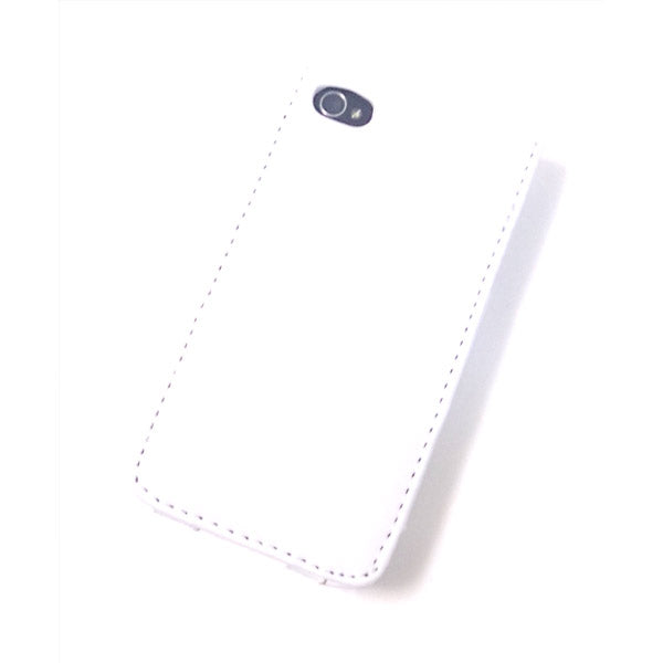 White Pink Faux Leather Case for Apple iPhone 4 4S