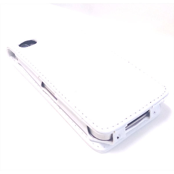 White Pink Faux Leather Case for Apple iPhone 4 4S