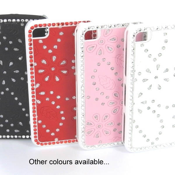 Luxury Bling Leather Diamond Crystal Case for the Apple iPhone 4 4S