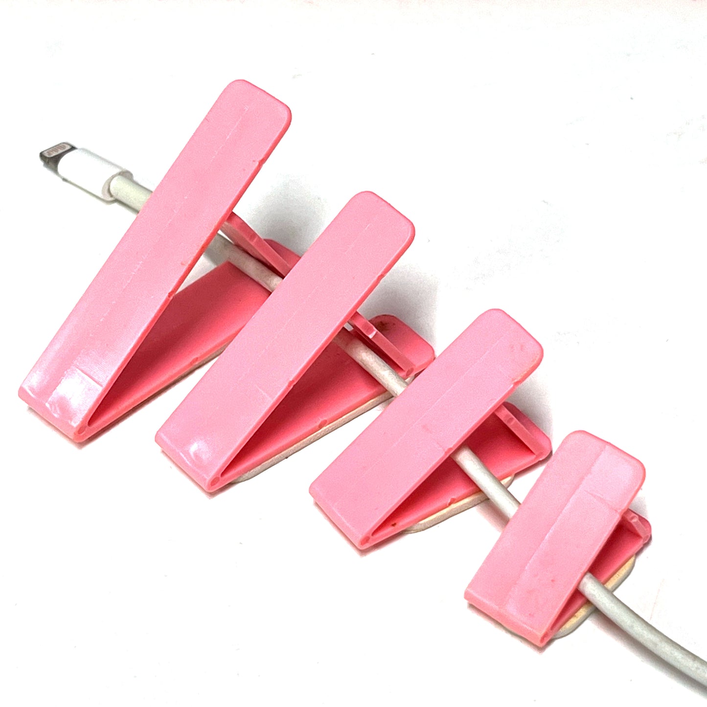 6pcs Cable Clips Tidy Cord Lead Organiser USB Charger Holder Drop