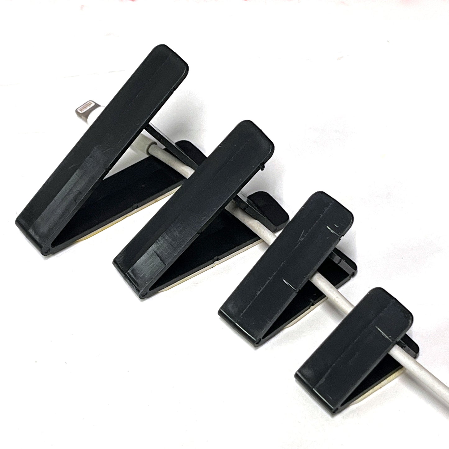 6pcs Cable Clips Tidy Cord Lead Organiser USB Charger Holder Drop