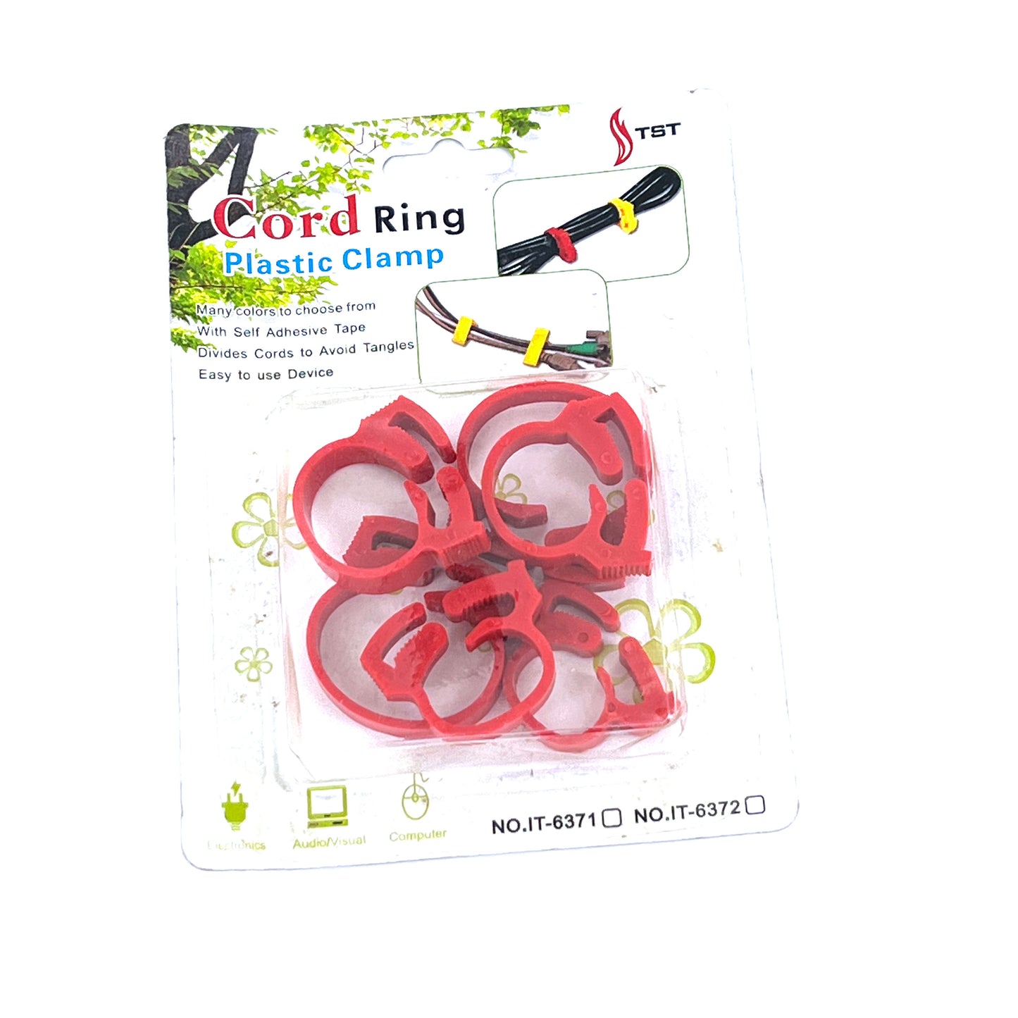 6pcs Cable Clips Tidy Cord Lead Organiser USB Charger Holder Drop