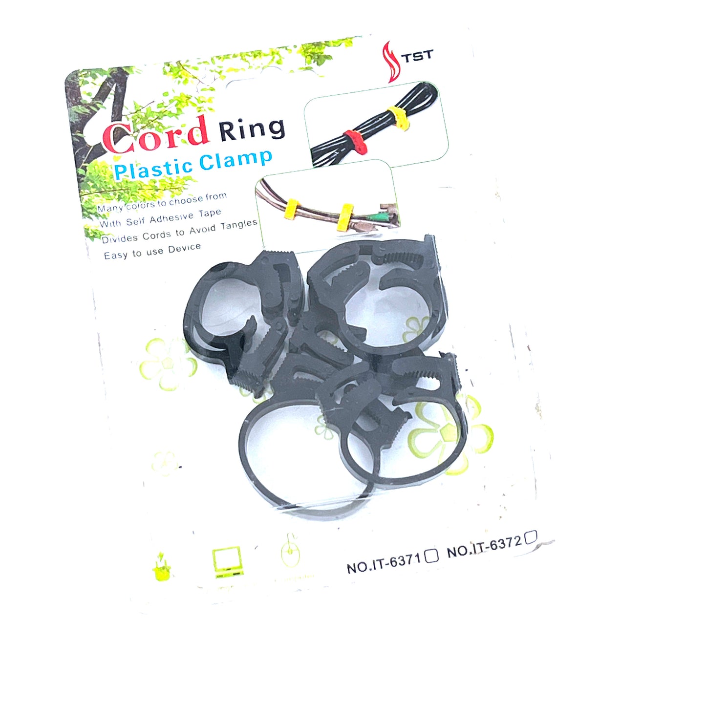 6pcs Cable Clips Tidy Cord Lead Organiser USB Charger Holder Drop