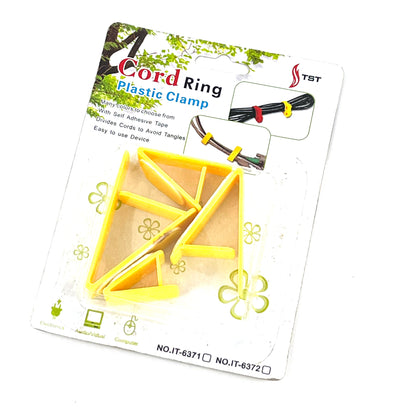 6pcs Cable Clips Tidy Cord Lead Organiser USB Charger Holder Drop