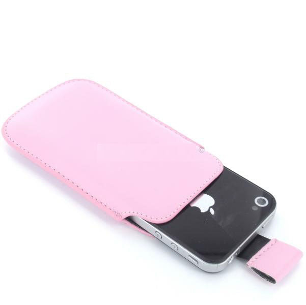 Pink Leather Case Bag Sleeve Cover for Apple iPhone 4 4S