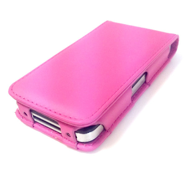 White Pink Faux Leather Case for Apple iPhone 4 4S