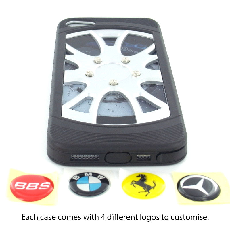 Heavy Duty Allow Wheel Case for Apple iPhone 5 5S SE BBS Ferrari BMW AMG Mercedes Benz