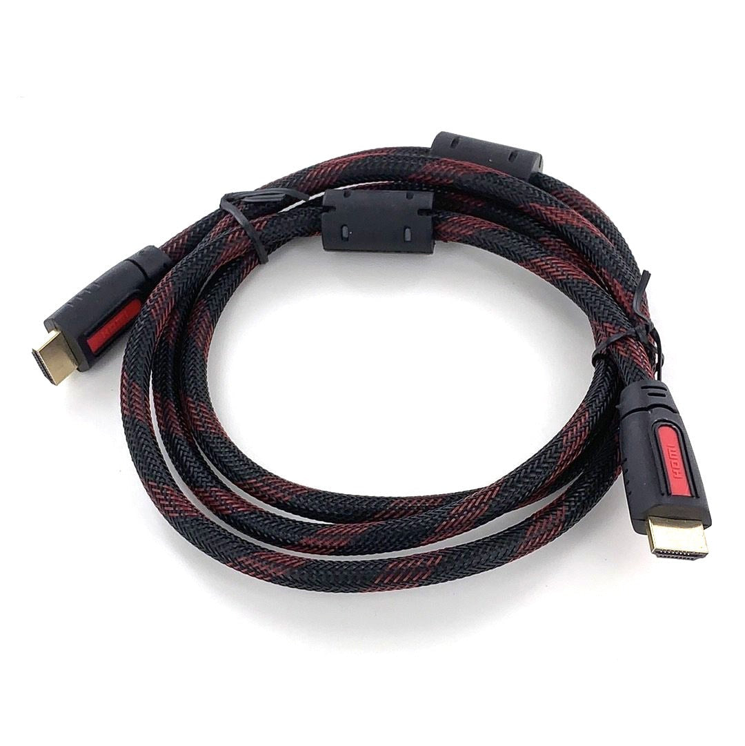 1.5m Premium Braided HDMI Cable Male to HDMI Cable with Easy Grip Plugs