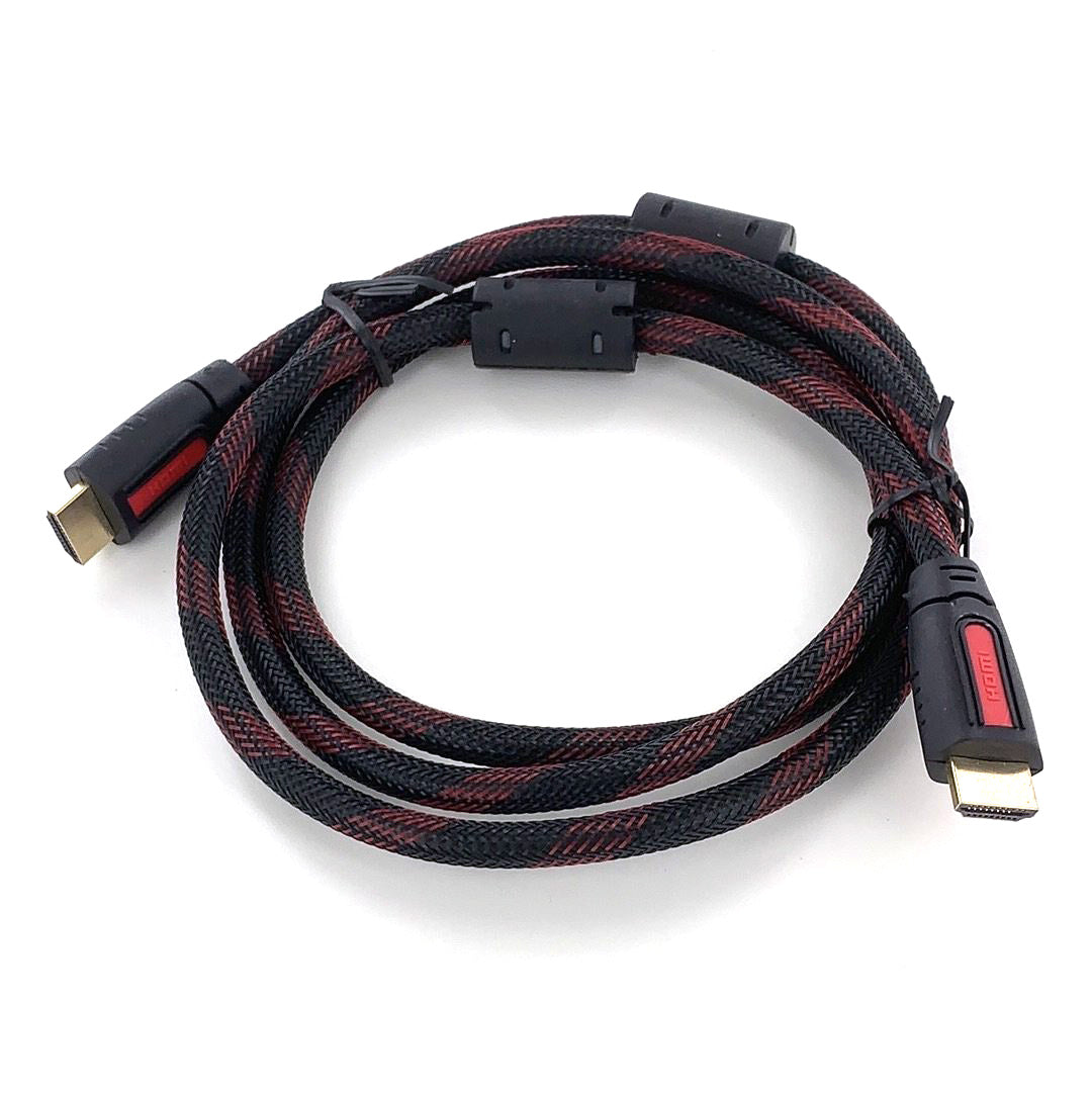 1.5m Premium Braided HDMI Cable Male to HDMI Cable with Easy Grip Plugs